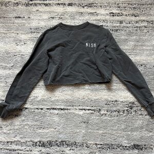 Gray Cropped Sweatshirt